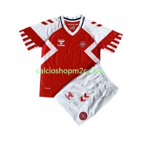 Danimarca Bambino Maglia Prima 2023 Manica Corta (+ Pantaloncini)